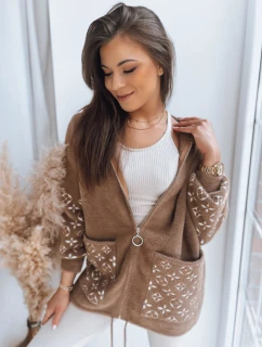 Dámská bunda z alpaky s kapucí WINONA camel FashionStreet NY0612