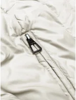 Dámská oversize bunda v barvě ecru s rukávy l 21248876 - WAY MODE