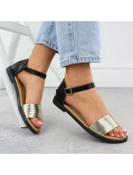 Dámské černo-zlaté sandály Filippo DS6917 Dámské černo-zlaté sandály Filippo DS6917