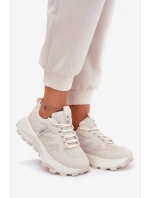 Sportovní boty sneakers dámské na silné podrážce béžové Prononice Sportovní boty sneakers dámské na silné podrážce béžové Prononice