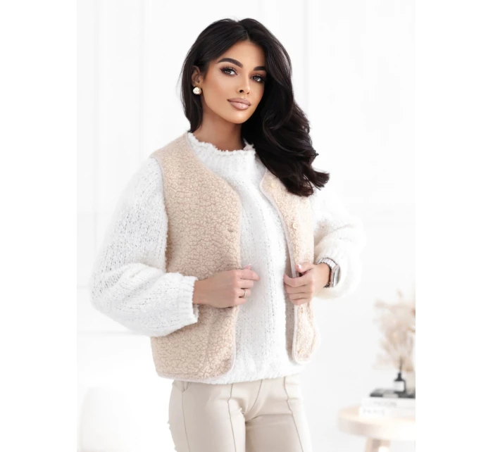 Kamizelka CS KZ model 21937170 jasny beżowy - FPrice Kamizelka CS KZ model 21937170 jasny beżowy - FPrice