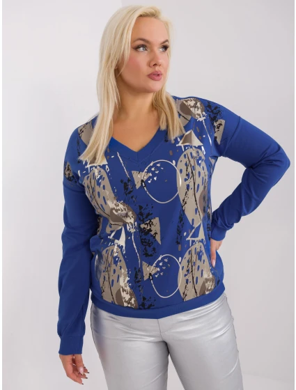 Bluzka RV BZ model 21271969 kobaltowy - FPrice Bluzka RV BZ model 21271969 kobaltowy - FPrice