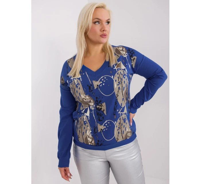 Bluzka RV BZ model 21271969 kobaltowy - FPrice Bluzka RV BZ model 21271969 kobaltowy - FPrice
