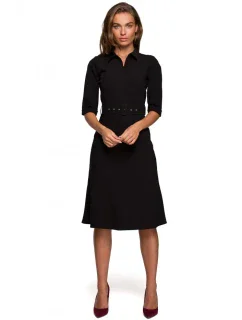 S231 Límeček s páskem s přezkou - černý