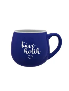 KÁVOHOLIK - modrý keramický hrníček 300 ml