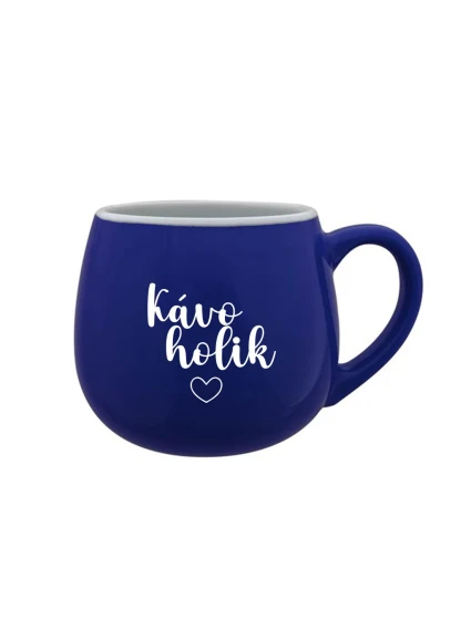 KÁVOHOLIK - modrý keramický hrníček 300 ml