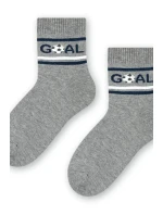 Chlapecké vzorované ponožky 014 MELANGE GREY 26-28