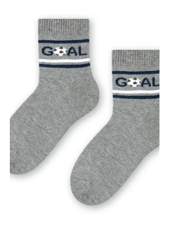 Chlapecké vzorované ponožky 014 MELANGE GREY 26-28