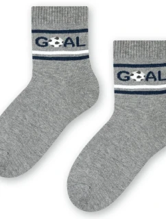 Chlapecké vzorované ponožky 014 MELANGE GREY 26-28