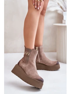 Boty na klínovém podpatku model 201181 Step in style