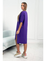Tmavě fialové oversize šaty