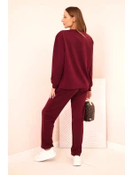 Komplet dámský máslový mikina a kalhoty s gumou model 21310126 - K-Fashion