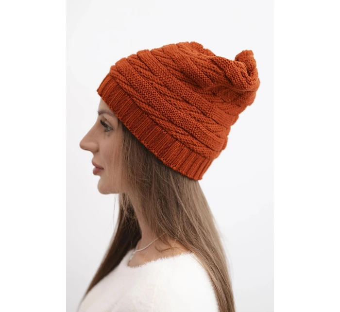 Čepice s rolováním Magda K293 camel