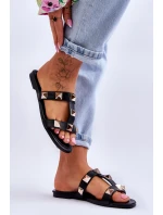 Dámské pantofle s velkými cvočky Černá model 21617996 - Boto Dámské pantofle s velkými cvočky Černá model 21617996 - Boto