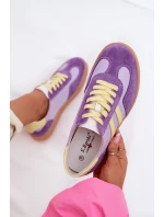 Kožené Dámské Tenisky LR61-7059 Fialové Kožené Dámské Tenisky LR61-7059 Fialové