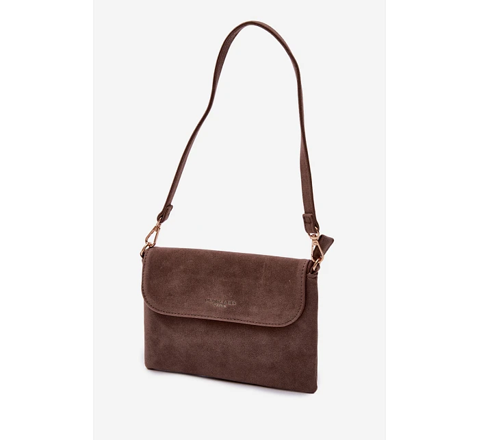 Malá Kabelka Listonoška z Eko semiše Tmavě béžová Lucelle