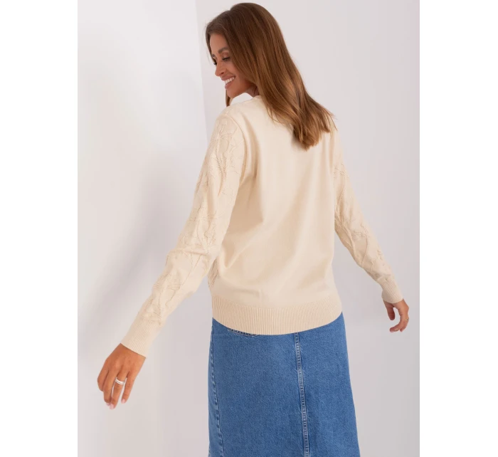 Sweter AT SW model 18895592 jasny beżowy - FPrice