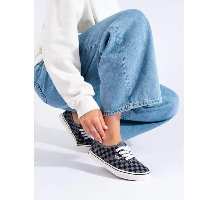 Pohodlné šedo-stříbrné tenisky dámské bez podpatku Pohodlné šedo-stříbrné tenisky dámské bez podpatku