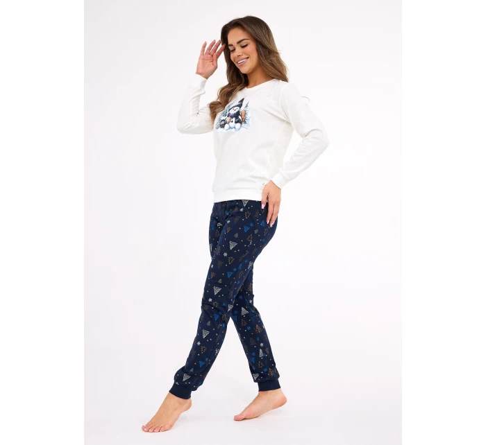 Pyžamo Cornette 721/427 Snowy Day long/r Christmas S-2XL dámské