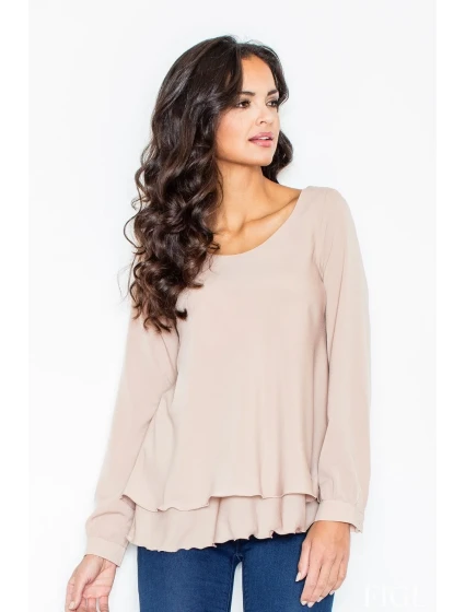 Dámská košile model 16132180 beige - Figl