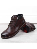Kožené pohodlné zateplené boty M model 20539794 brown - Rieker