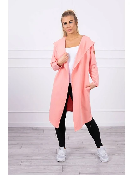 Dlouhý kabát s kapucí model 22074839 - K-Fashion Dlouhý kabát s kapucí model 22074839 - K-Fashion