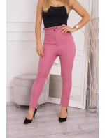 Tmavě růžové zkrácené kalhoty