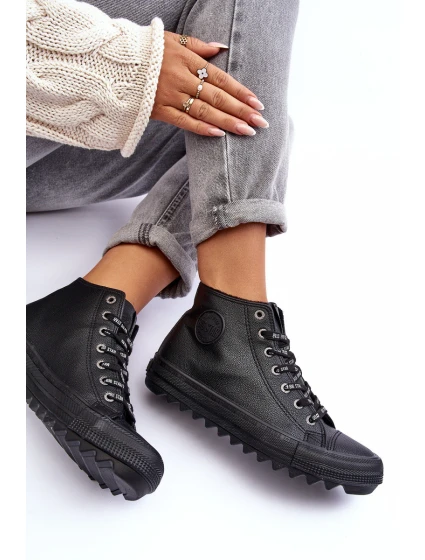 Dámské Tenisky Big Star Vysoké Zateplené Černé EE274110 Dámské Tenisky Big Star Vysoké Zateplené Černé EE274110