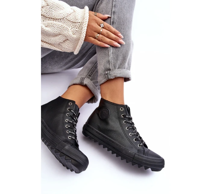 Dámské Tenisky Big Star Vysoké Zateplené Černé EE274110 Dámské Tenisky Big Star Vysoké Zateplené Černé EE274110