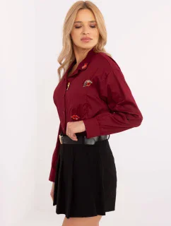 Košile DHJ KS 9230.75P bordó