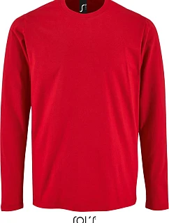 SOL'S Imperial LSL Men Pánské tričko s dlouhým rukávem 25.2074 red