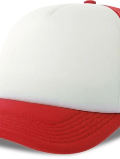 5 panelová Trucker kšiltovka white/red model 22450389 - Atlantis Headwear