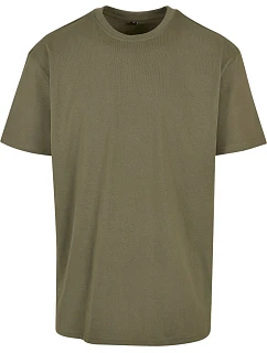 Build your Brand BY 102 Oversize tričko z těžké bavlny 56.0102 olive