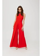 K184 Kombinéza s širokými nohavicemi - korálová