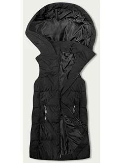 Černá dámská vesta s kapucí model 18844059 - S'WEST