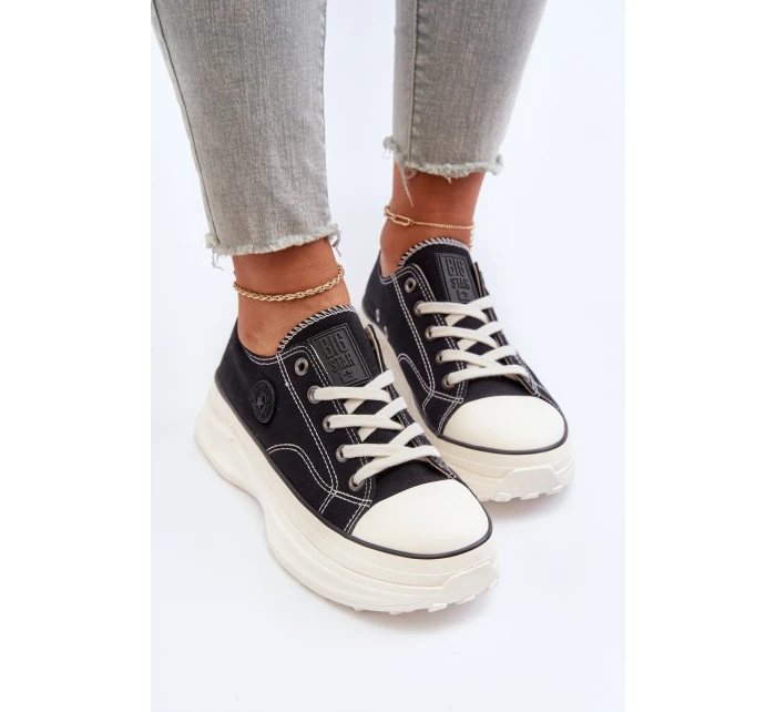 Dámské tenisky na masivní podrážce Big Star model 21653751 Černé - Big Star Shoes Dámské tenisky na masivní podrážce Big Star model 21653751 Černé - Big Star Shoes