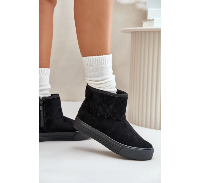 boty na zip s kožešinovou podšívkou Big Star černé model 21675210 - Big Star Shoes boty na zip s kožešinovou podšívkou Big Star černé model 21675210 - Big Star Shoes