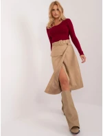 Spódnica EM SD model 19648737 camelowy - FPrice