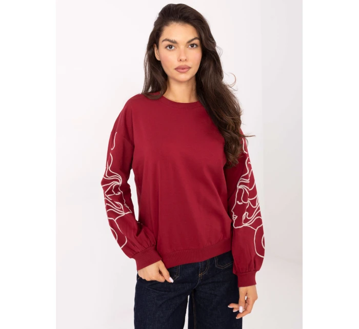 Bluzka RV BZ model 21393119 bordowy - FPrice Bluzka RV BZ model 21393119 bordowy - FPrice