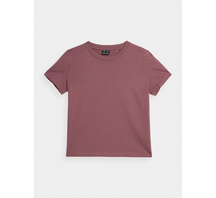 Dámské tričko z organické bavlny 4FWAW23TTSHF1169-60S burgundy - 4F