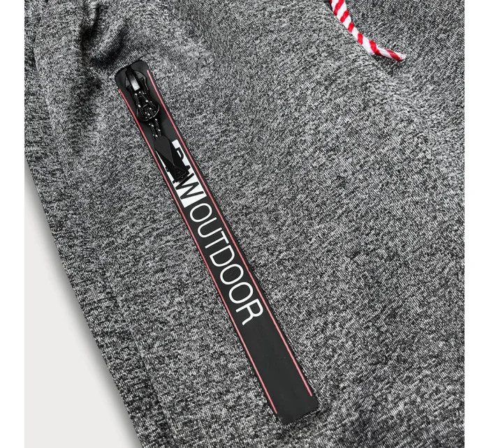 Tmavě šedé krátké pánské kraťasy model 18436097 - J.STYLE Tmavě šedé krátké pánské kraťasy model 18436097 - J.STYLE