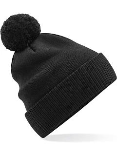Beechfield B 450N Pletená bio čepice s bambulí "Snowstar®" 53.450N black