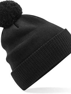 Beechfield B 450N Pletená bio čepice s bambulí "Snowstar®" 53.450N black