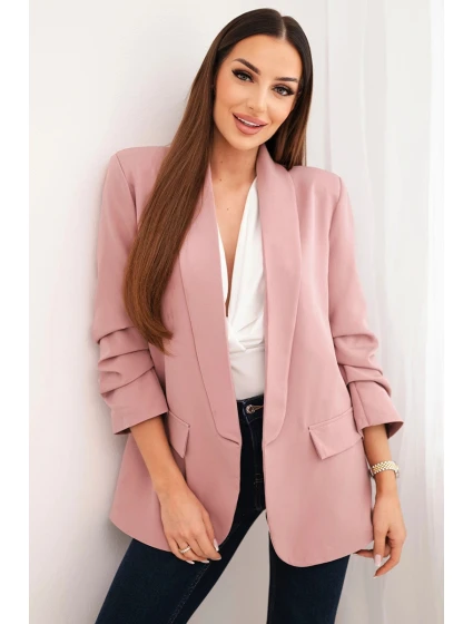 Elegantní sako s klopami tmavě růžové Elegantní sako s klopami tmavě růžové