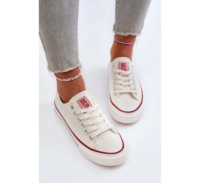 Nízké dámské tenisky Big Star NN274274 Bílé Nízké dámské tenisky Big Star NN274274 Bílé