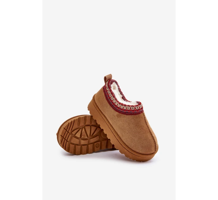 Sněhové Boty Dětské Na Platformě Zateplené Kožíškem Camel model 21672317 - Boto Sněhové Boty Dětské Na Platformě Zateplené Kožíškem Camel model 21672317 - Boto