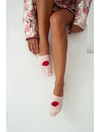 Skarpetki Microstopki Damskie Bawełniane Róża Brzoskwiniowe Skarpetki Microstopki Damskie Bawełniane Róża Brzoskwiniowe