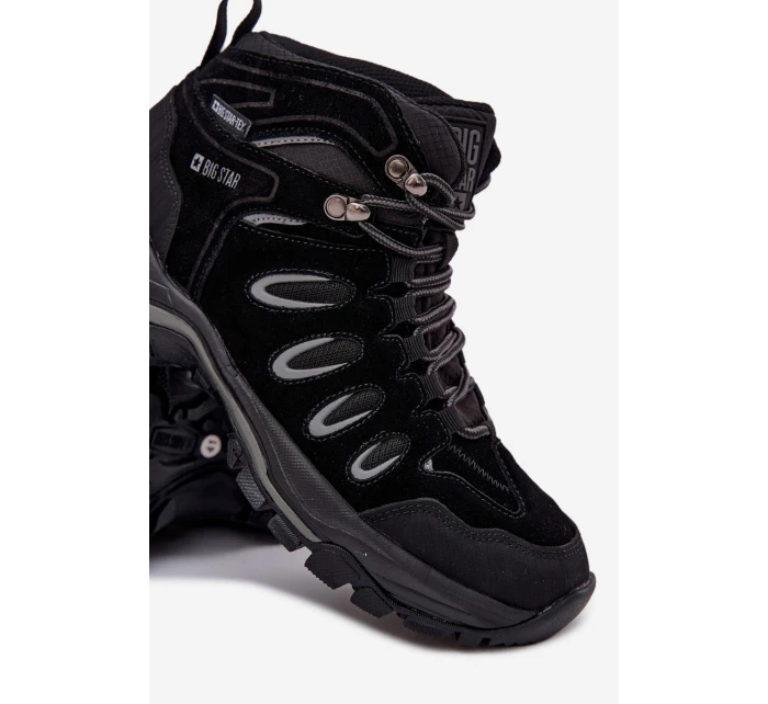 Pánské kožené trekové boty Big Star HI-POLY SYSTEM – černé