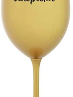 VÍNOPIČKA - zlatá sklenice na víno 350 ml