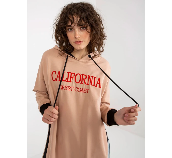 Dlouhá mikina VI BL 327.70P hnědá - FPrice